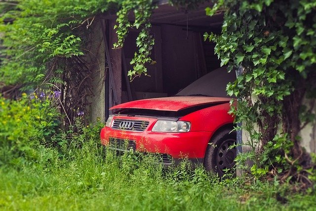 abandoned car