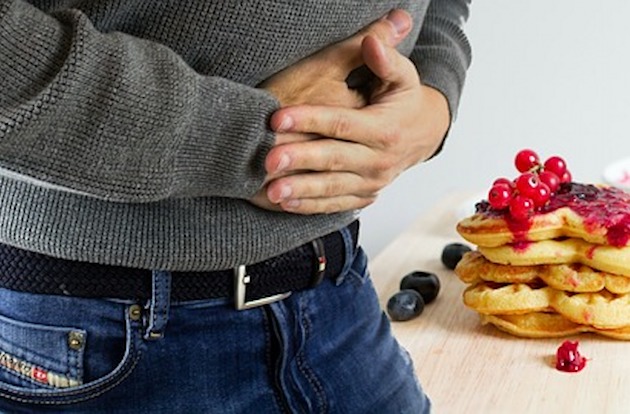customer with stomach ache