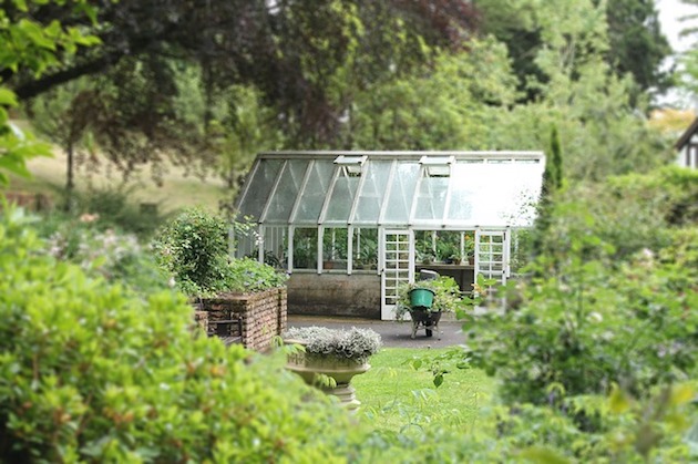 green house in garden