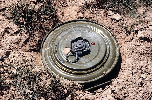landmine in the ground