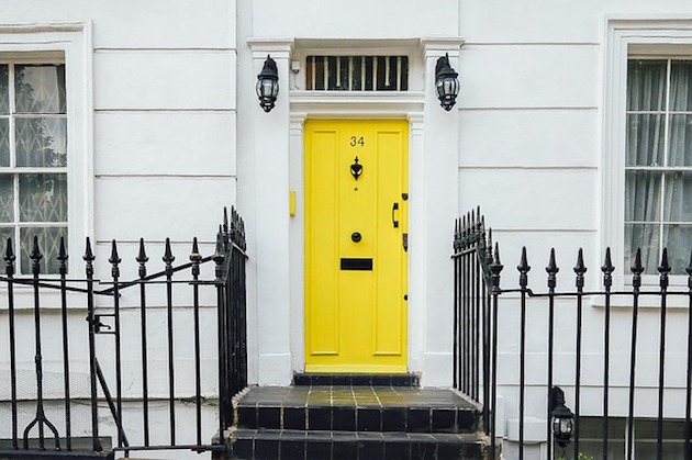 london town house door