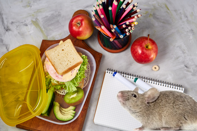 mouse attracted to lunch box